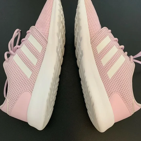 Adidas Cloudfoam QT Racer Running Shoes Women’s SZ 10 Pink with White Strips - Picture 5 of 8